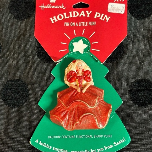 Hallmark Accessories - Hallmark Barbie Holiday Pin Christmas Collectible New on Card